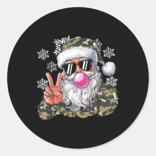 Adesivo Feliz Natal Camouflage Papais noeis Camo Olá Hunti