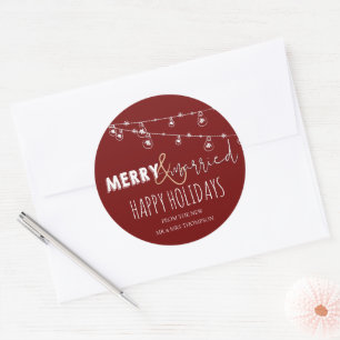 Adesivo Feliz Natal & Casados Recém-Casados Boas Festas