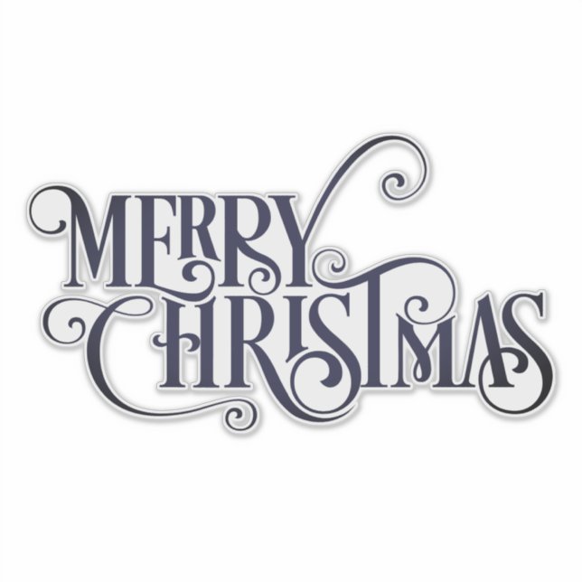 Adesivo Feliz Natal Clássico (Frente)