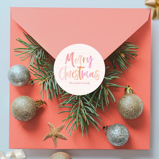 Adesivo Feliz Natal Colorido Personalizado (Criador carregado)