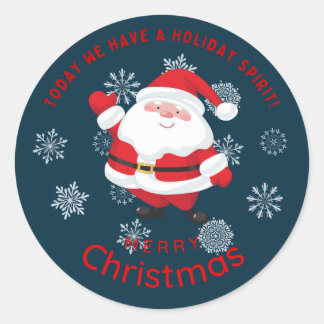 Adesivo Feliz Natal com Papai Noel Fofo 