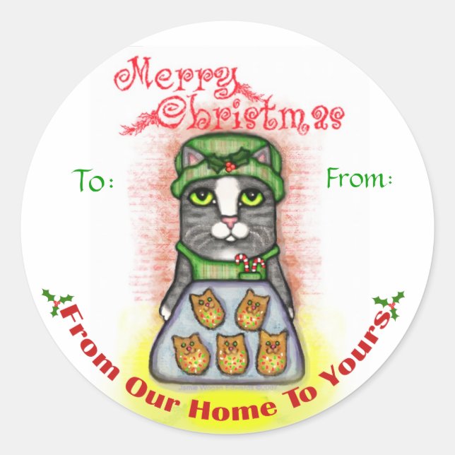 Adesivo Feliz Natal Cookie Baker (Frente)