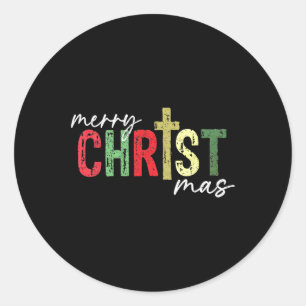 Adesivo Feliz Natal Cristão Jesus Cruza Religião