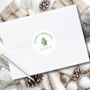 Adesivo Feliz Natal! Cupcake-Árvore de Natal