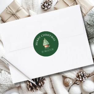 Adesivo Feliz Natal! Cupcake-Árvore de Natal