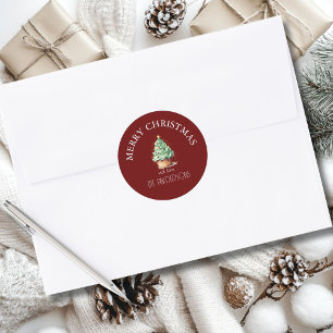Adesivo Feliz Natal! Cupcake-Árvore de Natal