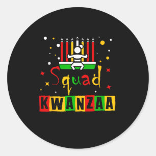 Adesivo Feliz Natal da Família Quadrada de Kwanza Feliz Af