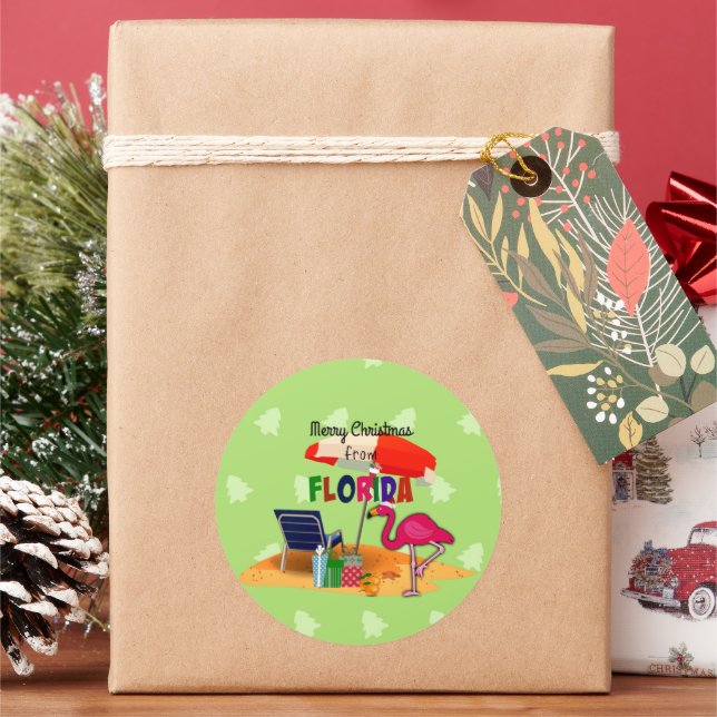 Adesivo Feliz Natal da Flórida (Feriado)