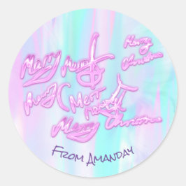 Adesivo Feliz Natal Da Holograph Girly Modern