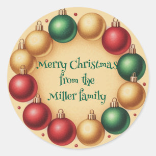 Adesivo Feliz Natal da sua Família Personalizado
