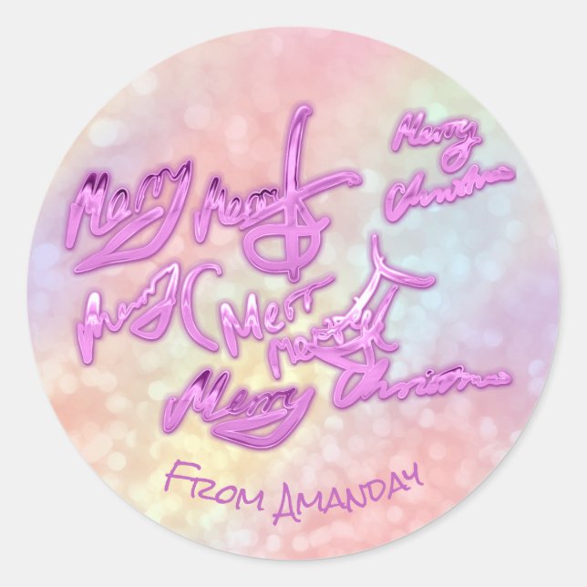 Adesivo Feliz Natal Da Terapia Holográfica (Frente)