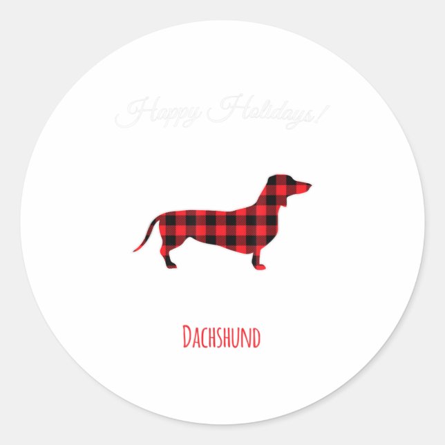 Adesivo Feliz Natal Dachshund Motif - Bonito (Frente)
