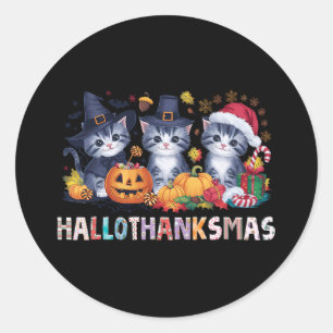 Adesivo Feliz Natal de Ação de Graças de Halloween HalloOb