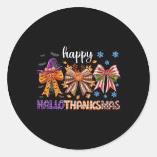 Adesivo Feliz Natal de Ação de Graças de Halloween HalloOb