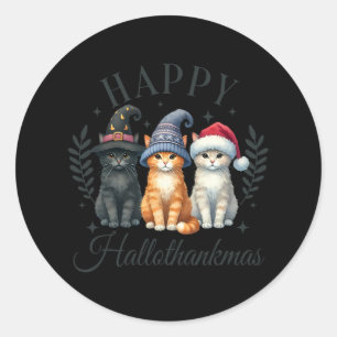 Adesivo Feliz Natal de Ação de Graças de Halloween HalloOb