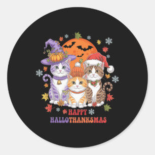Adesivo Feliz Natal de Ação de Graças de Halloween HalloOb