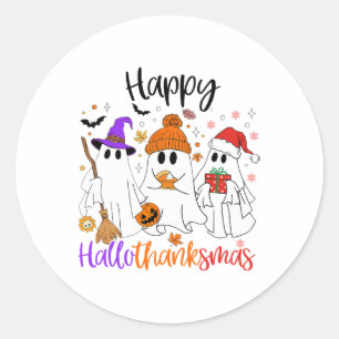 Adesivo Feliz Natal de Ação de Graças de Halloween HalloOb