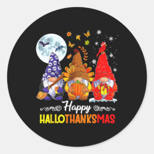 Adesivo Feliz Natal de Ação de Graças de Halloween HalloOb