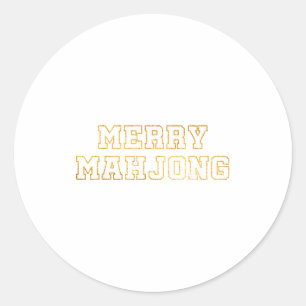 Adesivo Feliz Natal de Mahjong Festa de Férias para Mulher