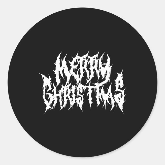 Adesivo Feliz Natal. Death Metal (Frente)