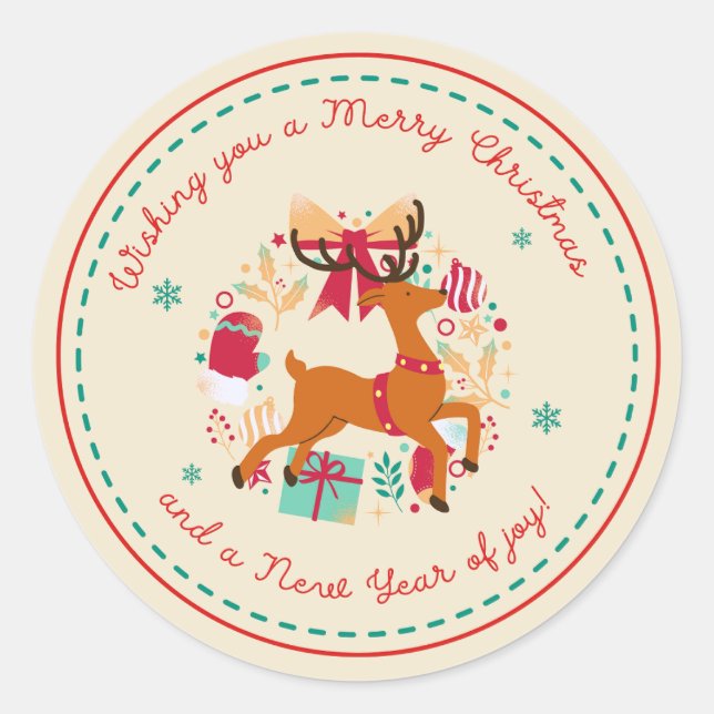 Adesivo Feliz Natal Desejos (Frente)