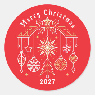 Adesivo Feliz Natal design 2027