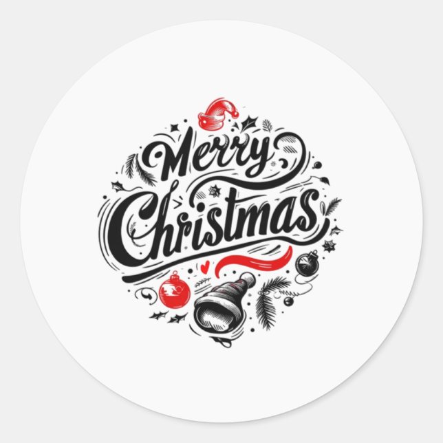 Adesivo "Feliz Natal Design festivo" (Frente)