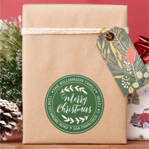 Adesivo Feliz Natal Devolução Verde
