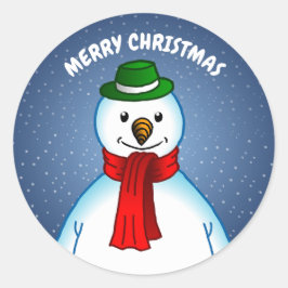 Adesivo Feliz Natal do Homem de Neve
