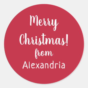 Adesivo Feliz Natal do nome Red