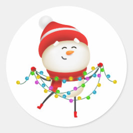 Adesivo Feliz Natal do Snowman, presente de papais noeis