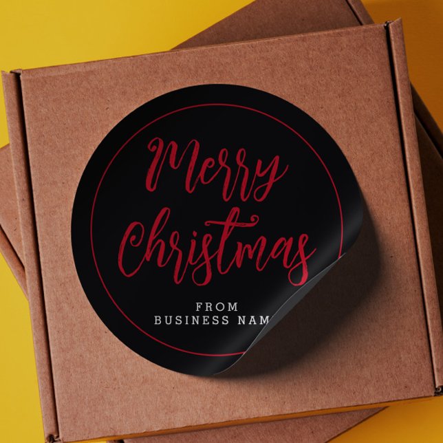 Adesivo Feliz Natal Do Vinheta De Nome De Negócio (Criador carregado)