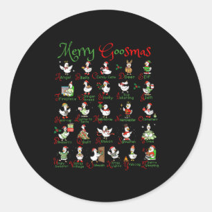 Adesivo Feliz Natal dos Gansos Bobo de Natal Ganso de A a 
