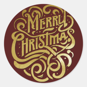 Adesivo Feliz Natal Dourado a qualquer cor