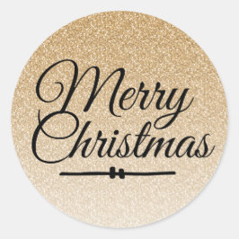 Adesivo Feliz Natal Dourado Selo de Envelope Glitter