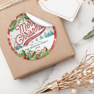 Adesivo Feliz Natal e Cartões de natal de Feliz ano novo