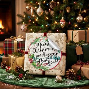 Adesivo Feliz Natal e Cartões de natal Felizes anos novos