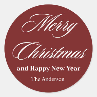 Adesivo feliz natal e feliz ano novo