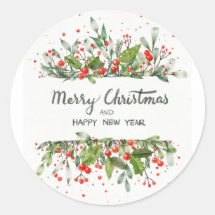 Adesivo Feliz Natal e Feliz ano novo