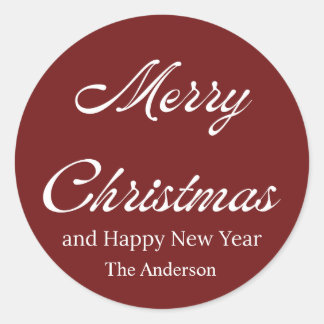 Adesivo feliz natal e feliz ano novo
