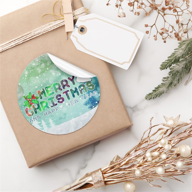 Adesivo Feliz Natal e Feliz ano novo Sticker (Criador carregado)