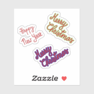 Adesivo Feliz Natal e Felizes anos novos