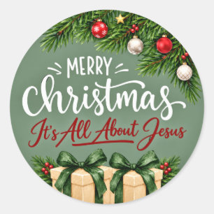 Adesivo Feliz Natal É Tudo Sobre Jesus Cristão