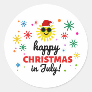 Adesivo Feliz Natal em Julho