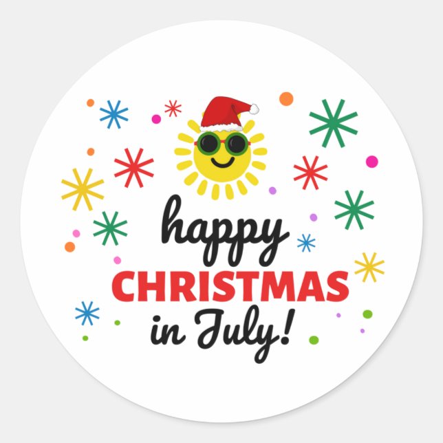 Adesivo Feliz Natal em Julho (Frente)