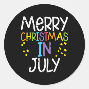 Adesivo Feliz Natal Em Julho Estrelas Verão Xmas Mulheres