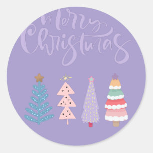 Adesivo feliz natal em pastel para mulheres de alto mar