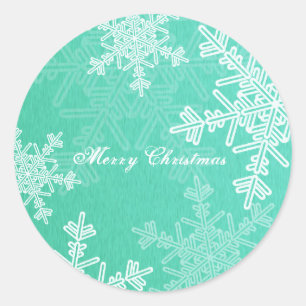 Adesivo Feliz Natal Emerald Snowflake Minimalista