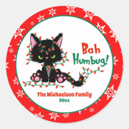 Adesivo Feliz Natal Engraçado Gato Grumpy