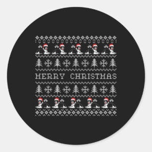 Adesivo Feliz Natal Família Correspondente Feliz Bulldog C